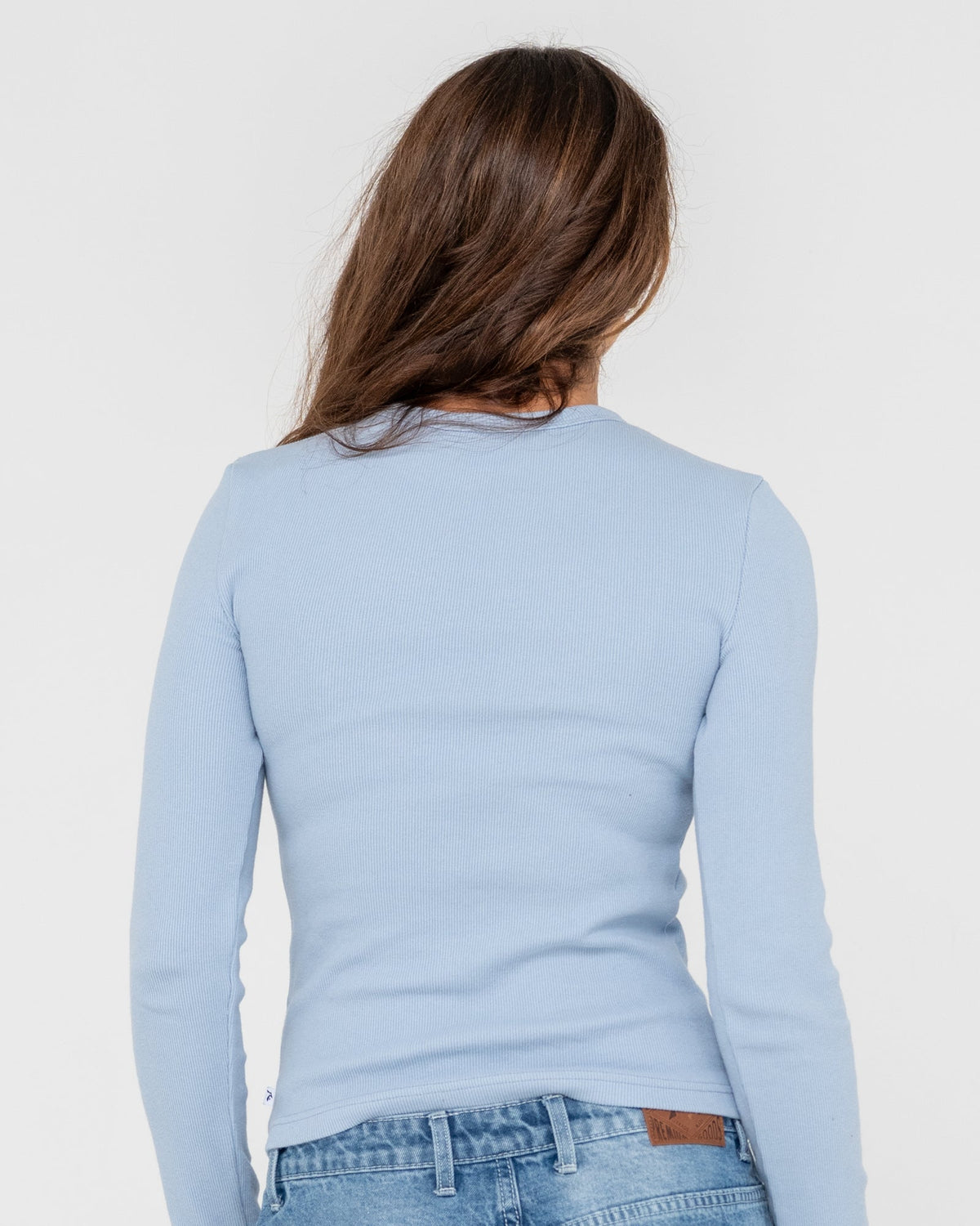 RUSTY Essentials Ribbed long sleeve tee