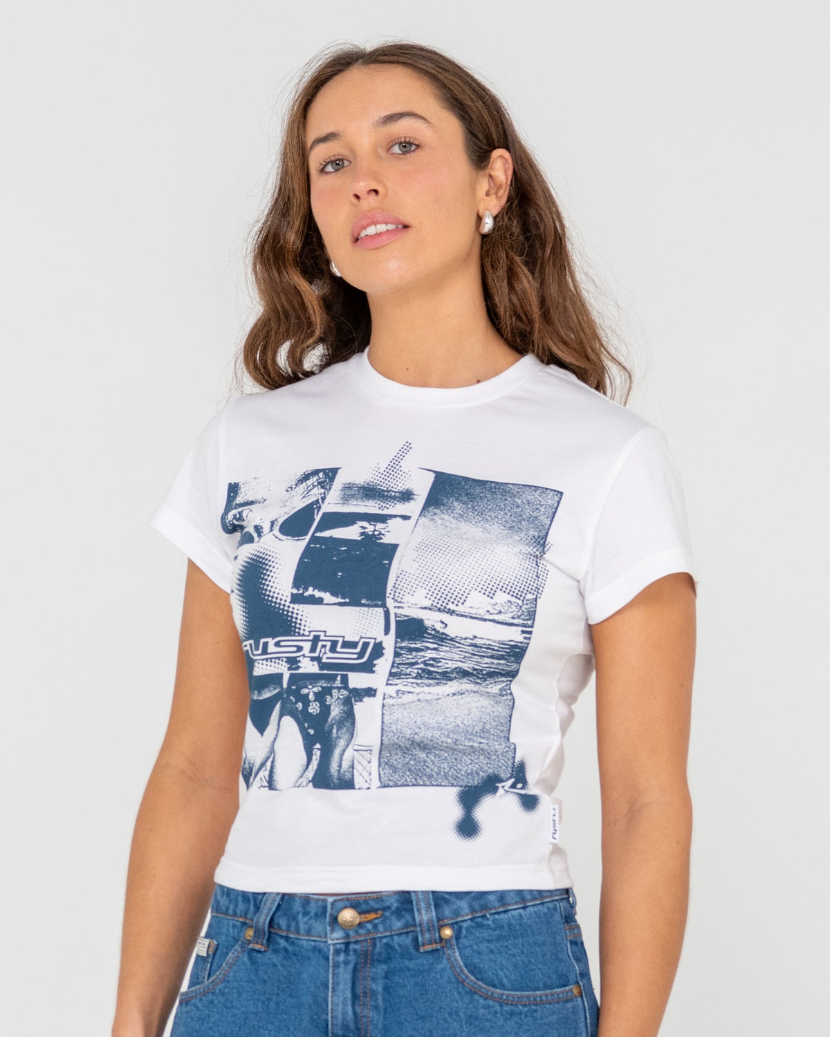 Rusty Greetings 2.0 Skimmer baby tee