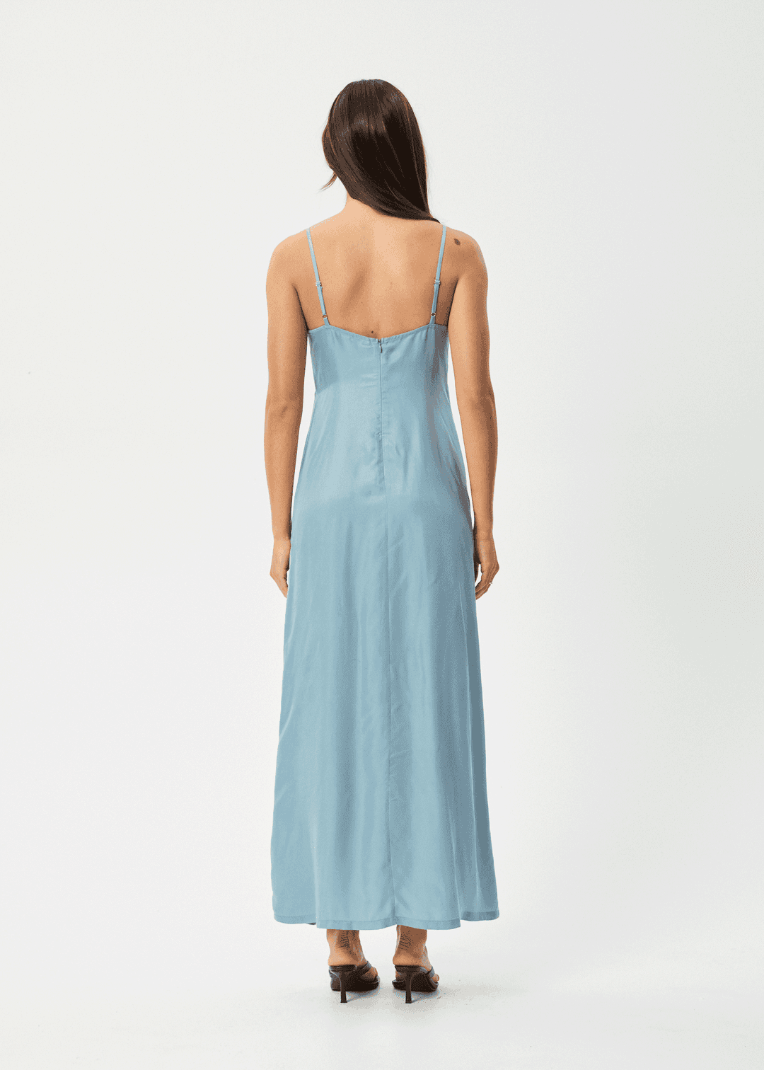 AFENDS Delia Cupro Maxi Dress - Ether Blue