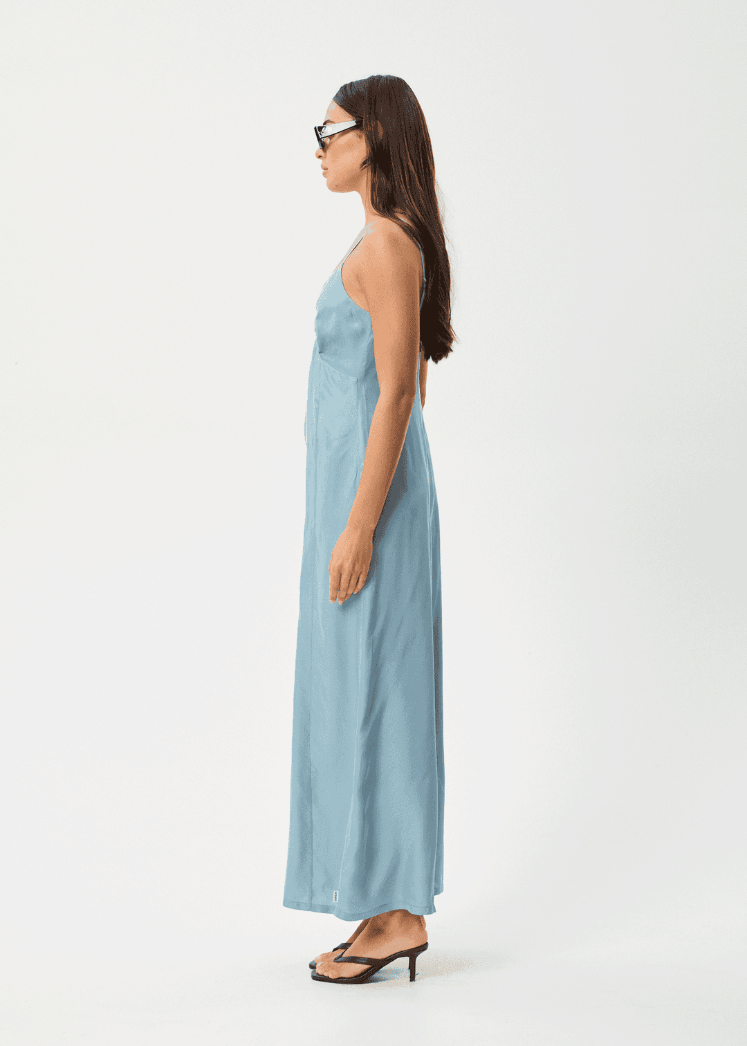 AFENDS Delia Cupro Maxi Dress - Ether Blue