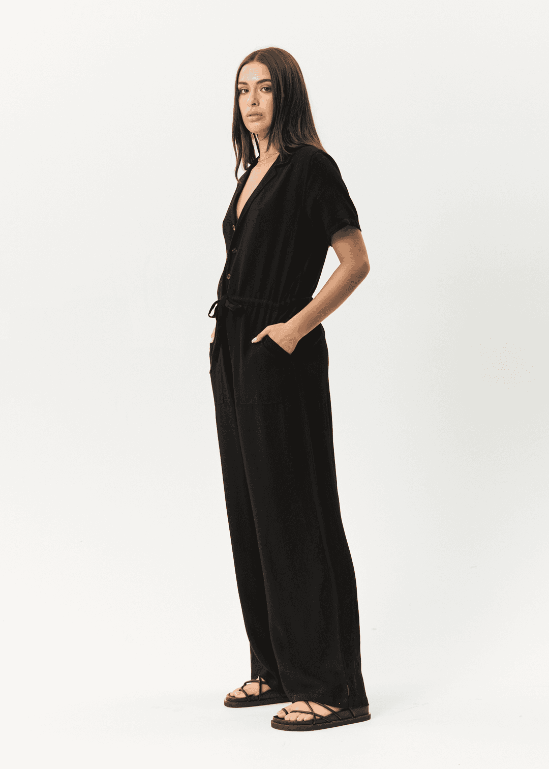 AFENDS Mason Relaxed Jumpsuit - Black