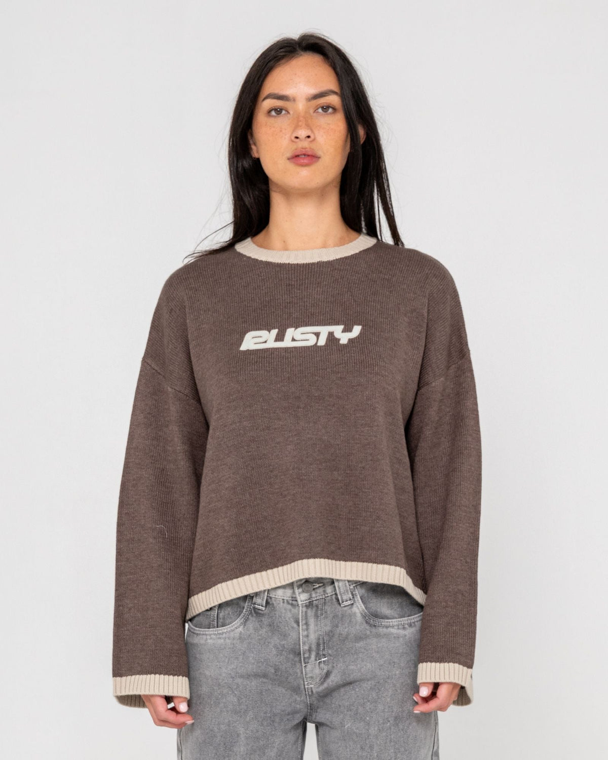 Rusty Rider Relaxed Crew Neck Knit