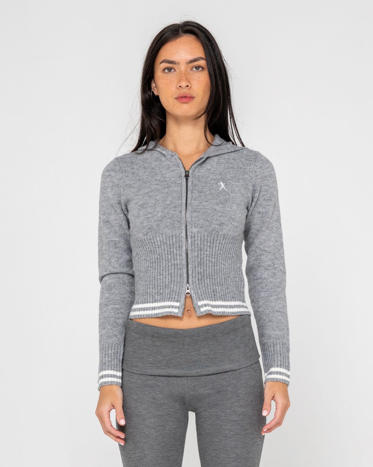 Devil Girl Knitted Zip Through Hood