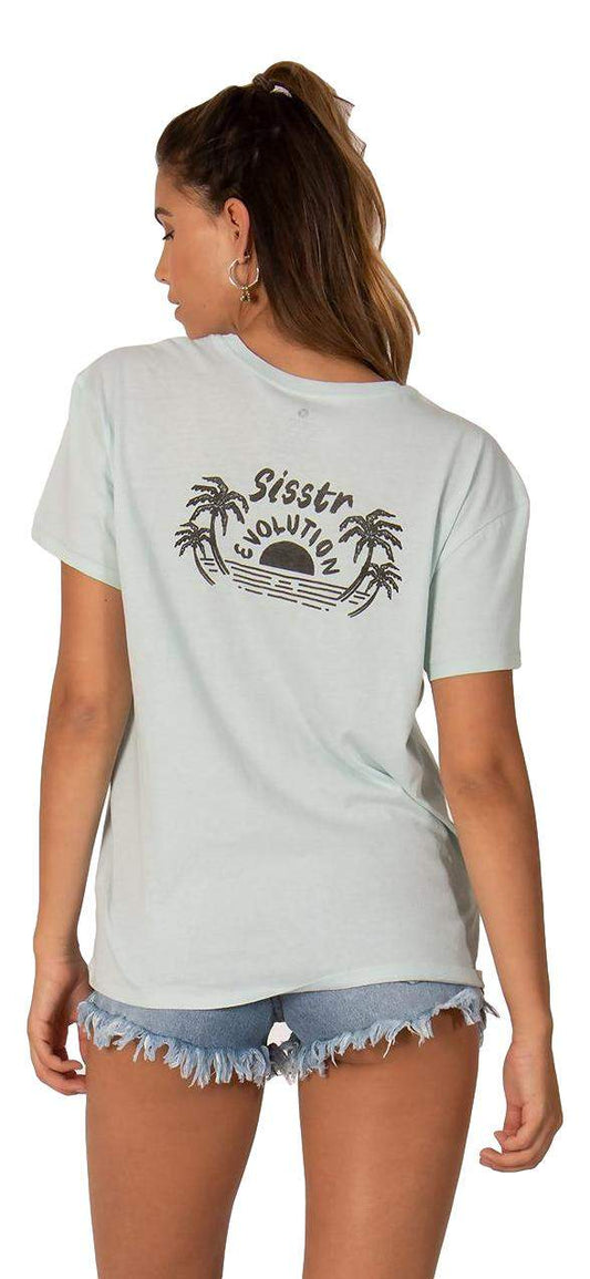 Sisstrevolution Paradise cove tee shirt -  mist