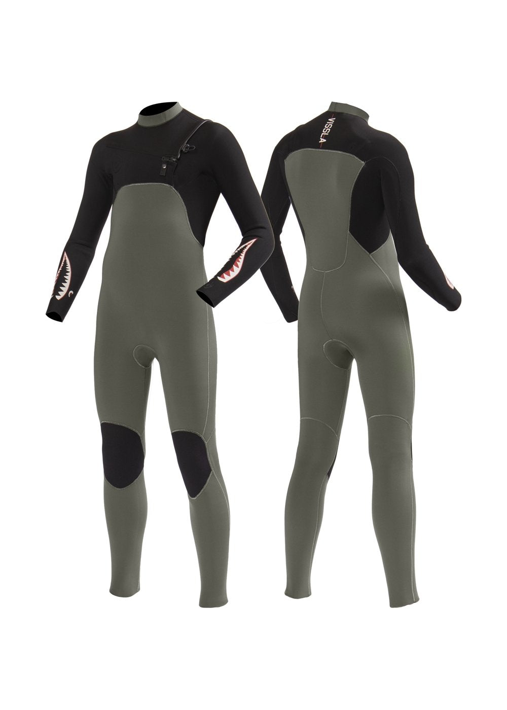 Vissla 7 Seas boys 3-2 full chest zip wetsuit for kids