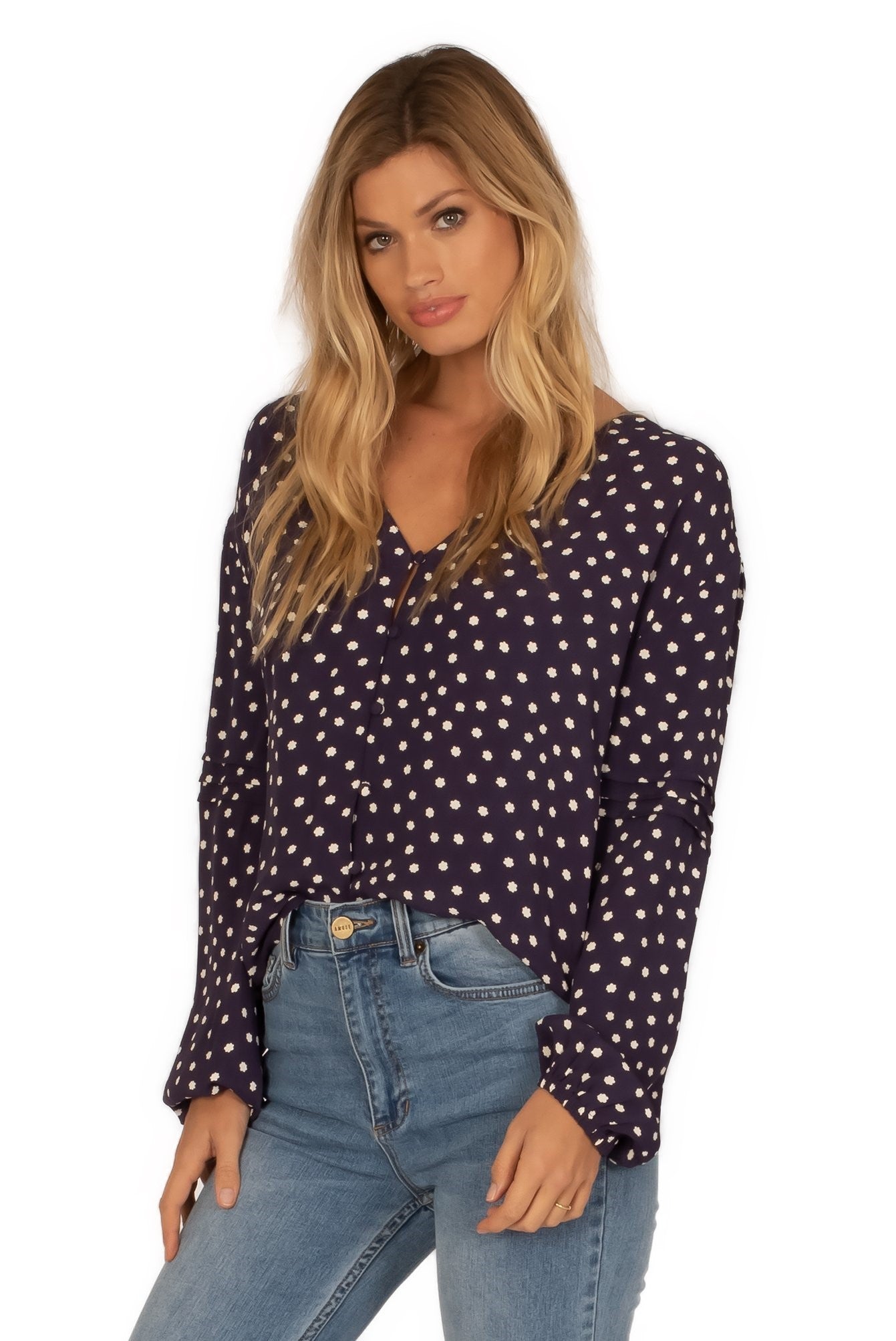 Amuse society Aria L/S woven top