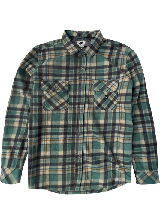 Vissla Eco-Zy LS Polar Flannel in Smokey Jade