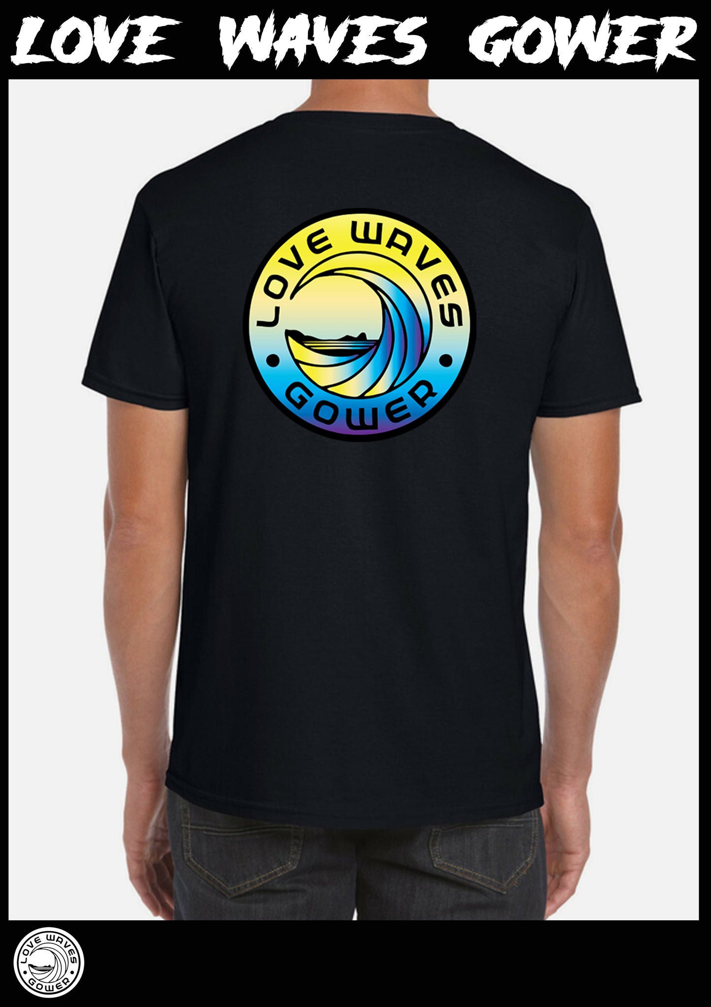 Love waves Fluro print tee shirt