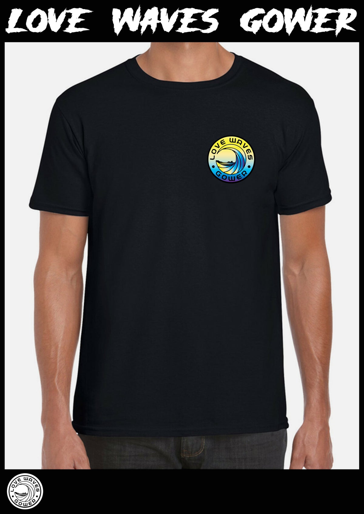 Love waves Fluro print tee shirt