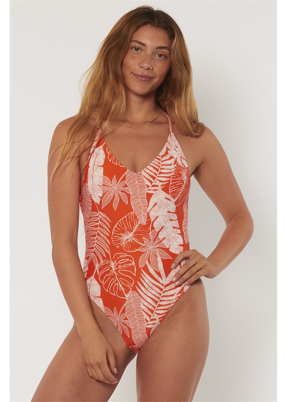 Sisstrevolution Palm Hadley One Piece swimsuit in sunburn color