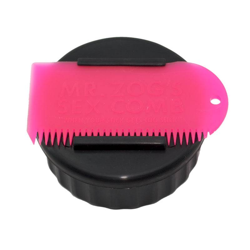Black Sexwax wax container with white comb for surfboard maintenance.