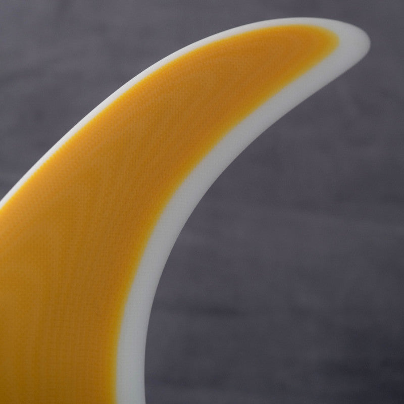 Deflow Cream 9.75" longboard fin - mustard