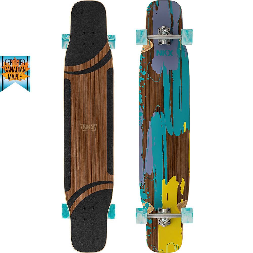 NKX Vegas Dancing Longboard - teak/blue