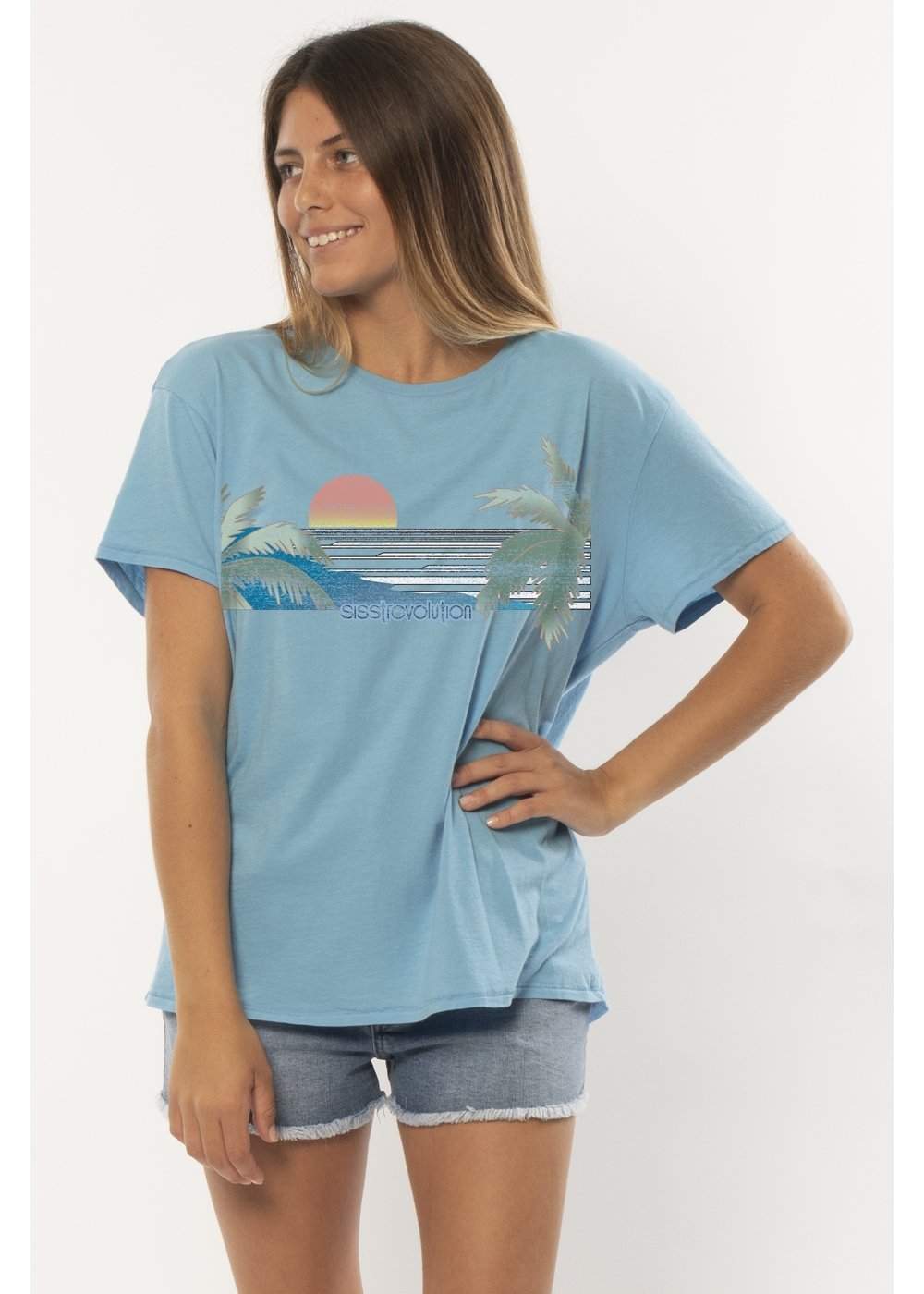 Sisstrevolution Lines Ss Knit Tee