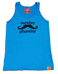 Team PHUN Sunday Phunday tank top / neon blue