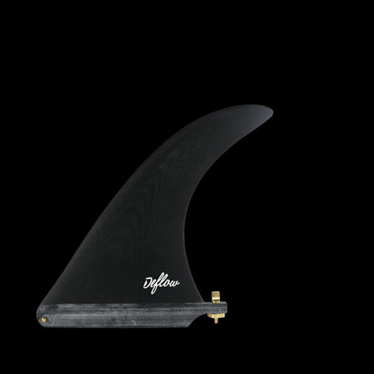 Deflow Cream black longboard fin 7 inch