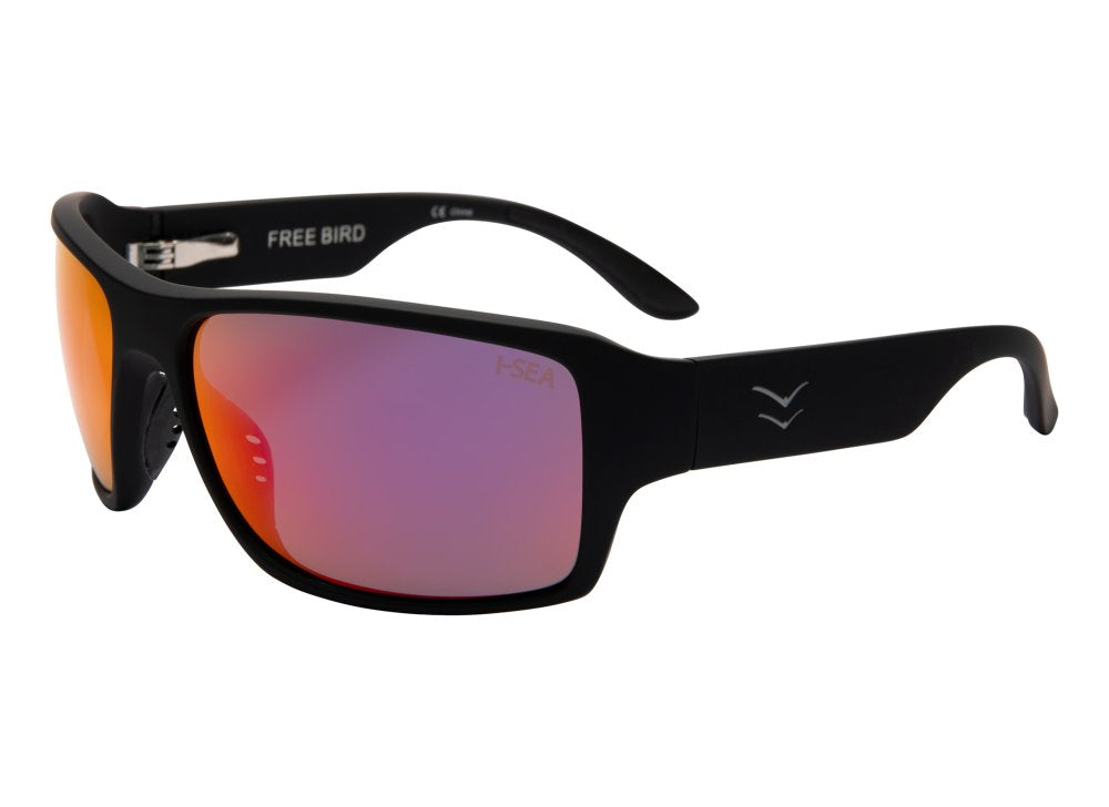 I-Sea Sunglasses Free Bird - Black/Red Polarised