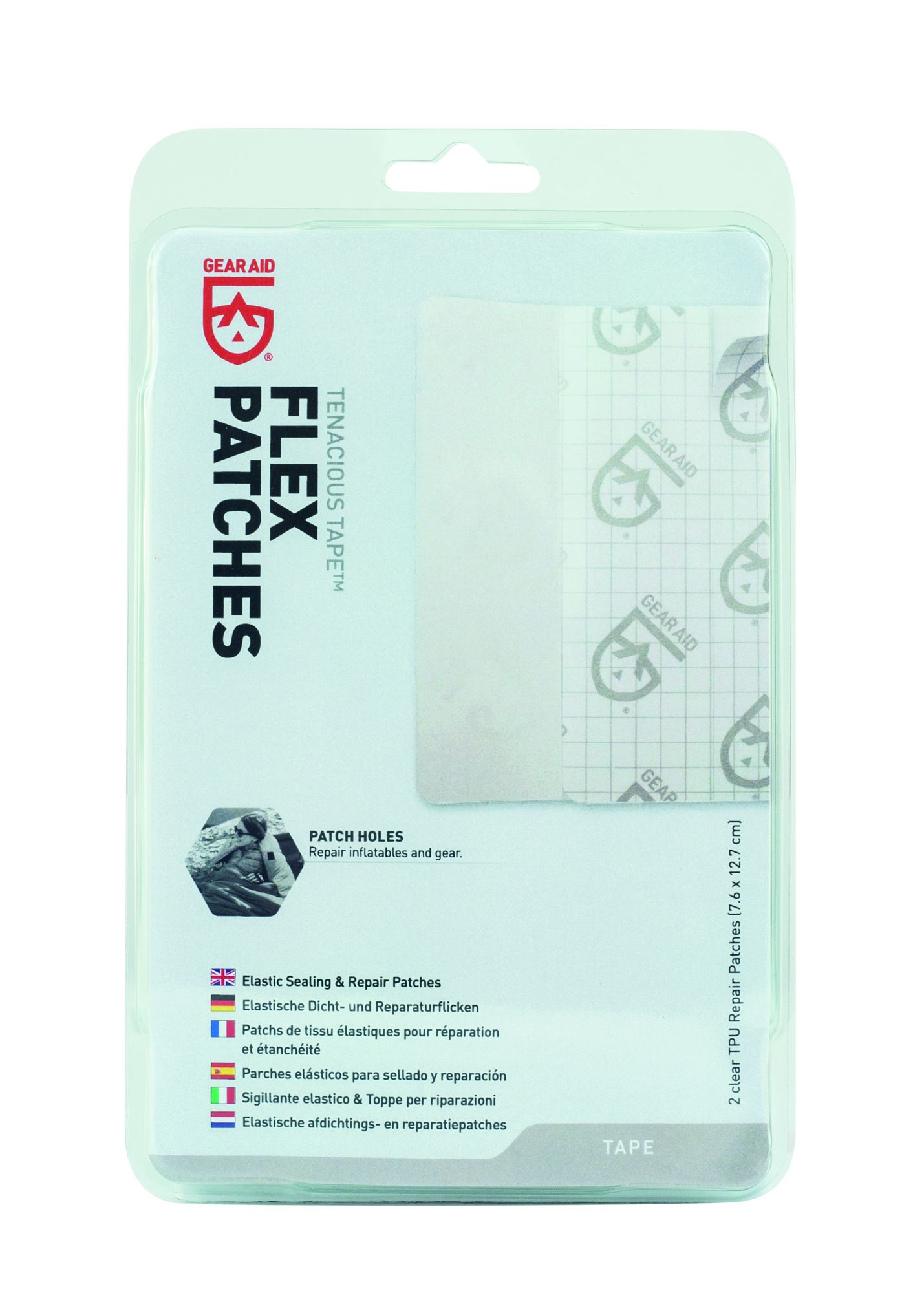 Tenacious Tape Flex Patches for surfboard and gear repair.