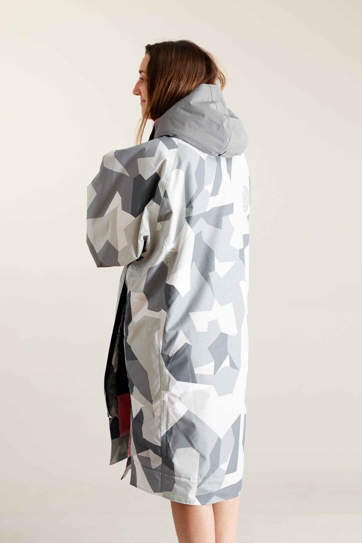 White Water Adult Hard Shell Robe - Arctic Camo/Pink