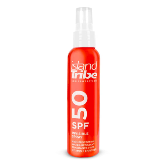 Island Tribe SPF 50 Clear Gel spray 100 ML (Hand luggage proof!) Oxybenzone free