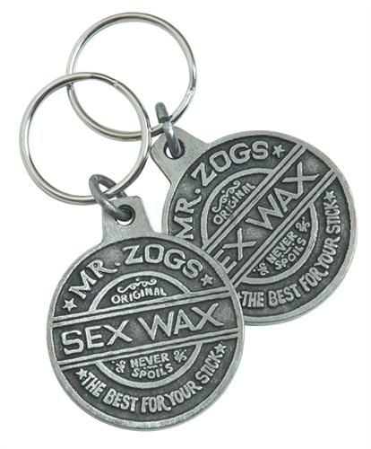 Mr. Zogs Sex Wax key ring with vintage metal design, durable and stylish.