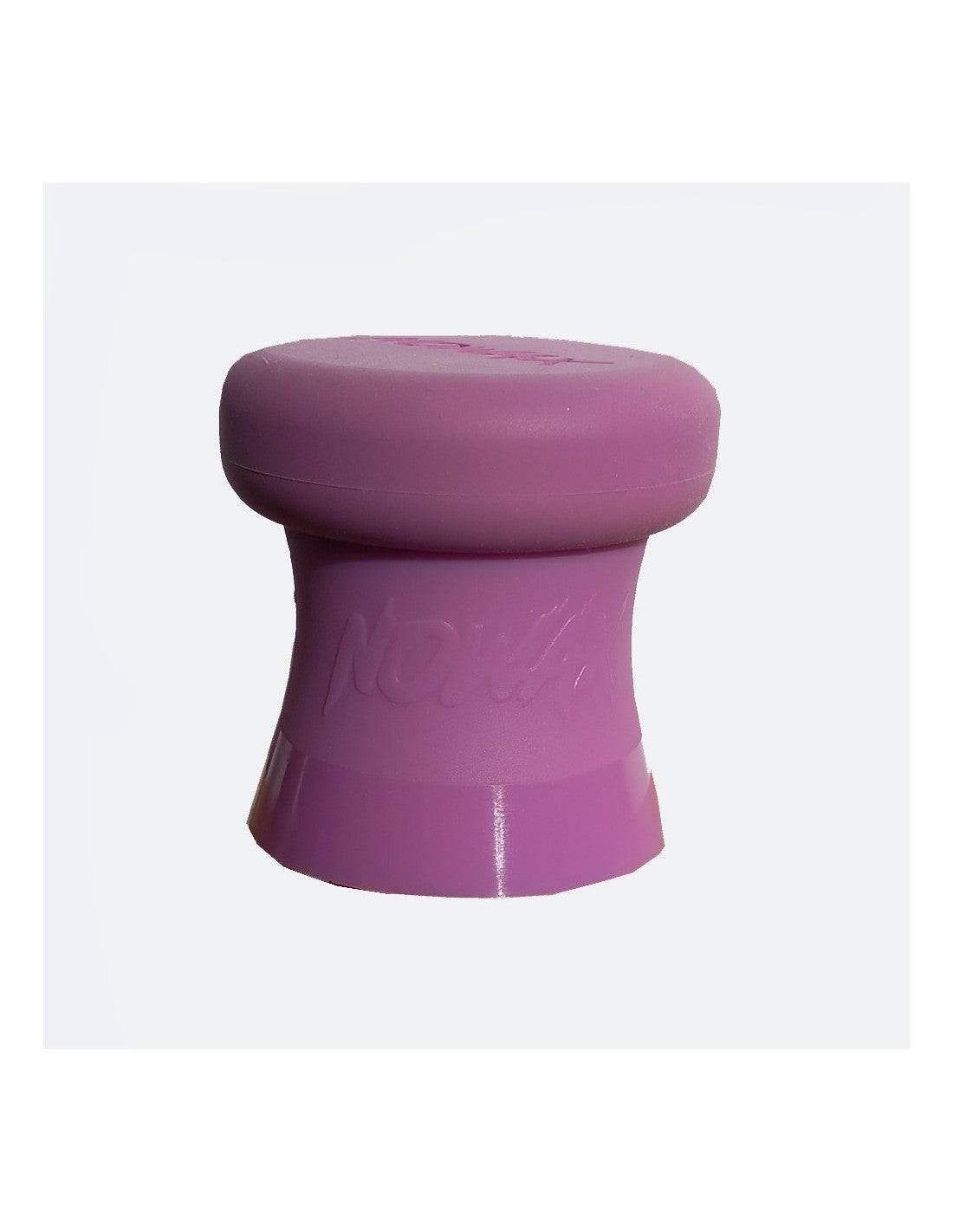 Side view of the purple NoWax surfboard wax remover showcasing its ergonomic and dual-sided design.