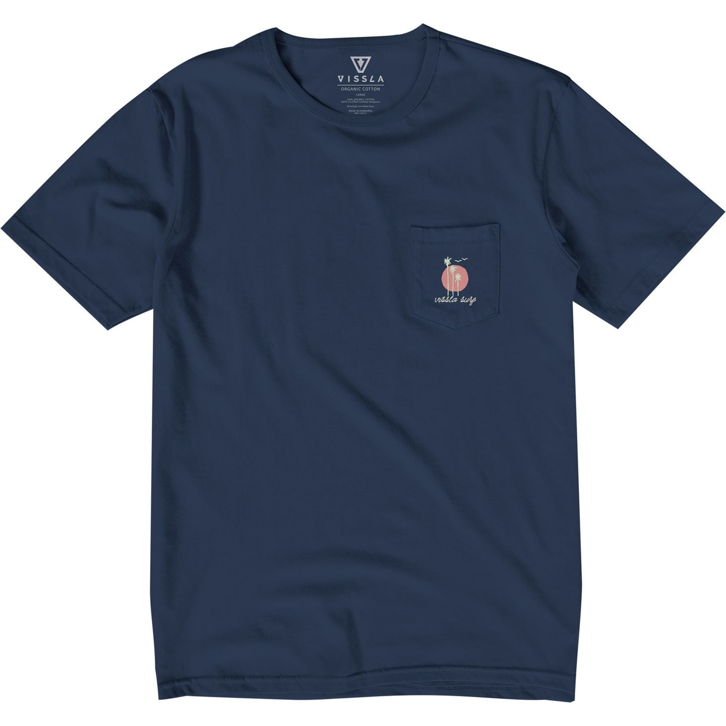 Vissla Out Front Organic PKT Tee - Dark Denim