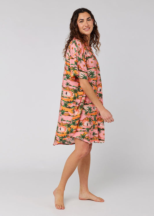 Sisstrevolution Hula Dress - Pink Hibiscus