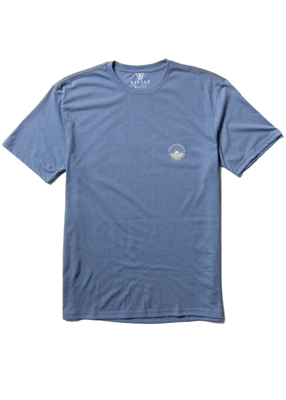 Vissla Surf Check Comp Lite Eco Performance Tee - Harbour Blue Heather