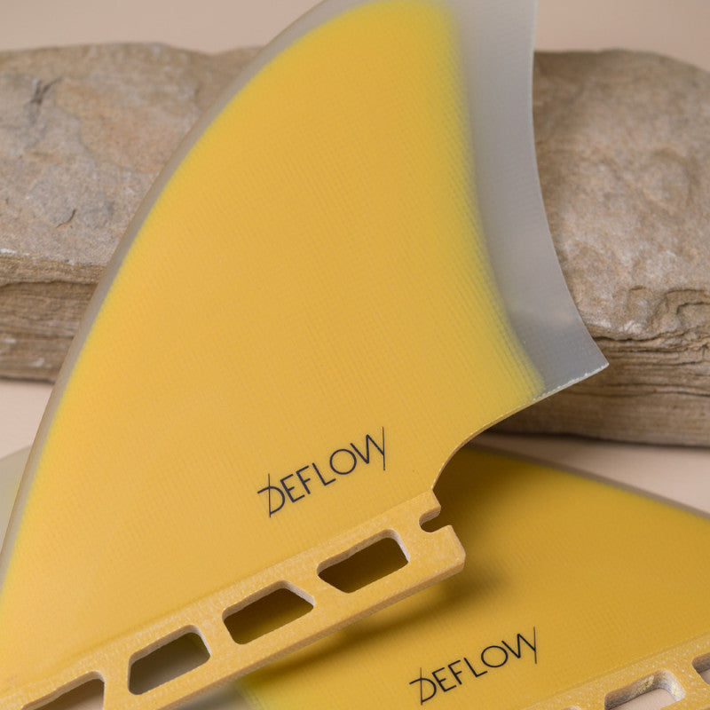 Deflow Palm twin fin - full  tab - mustard