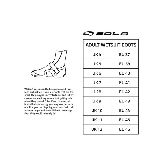 Sola 5mm pull on wetsuit boots