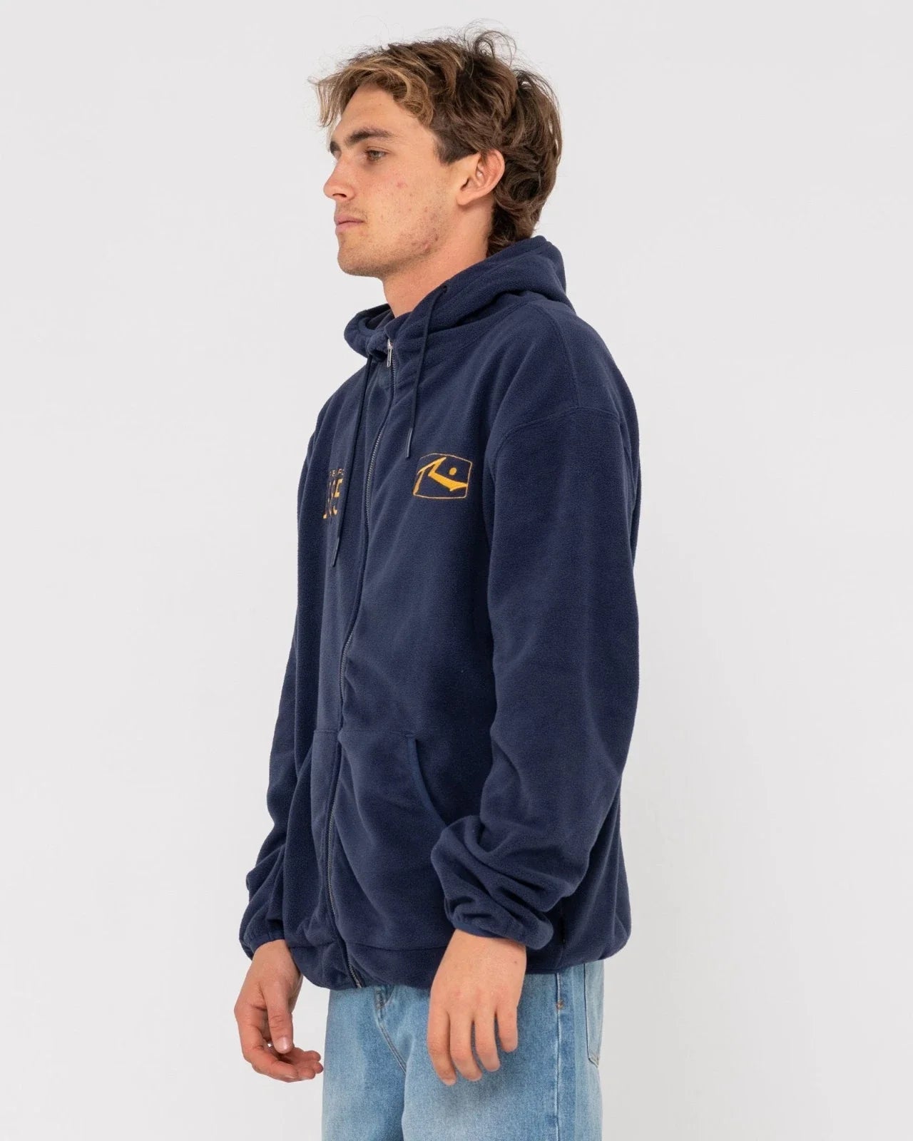 Rusty 1985 relaxed zip thru polar fleece