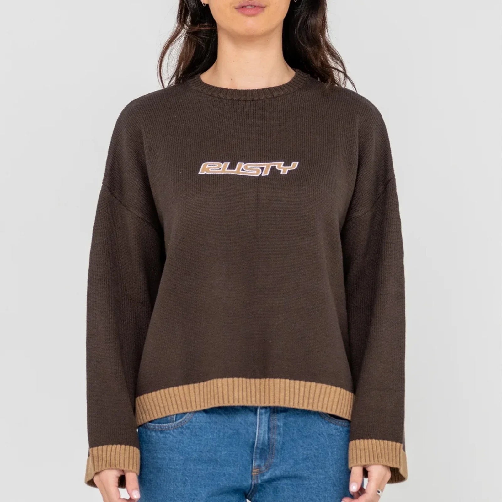 Rusty Rider Relaxed Crew Neck Knit
