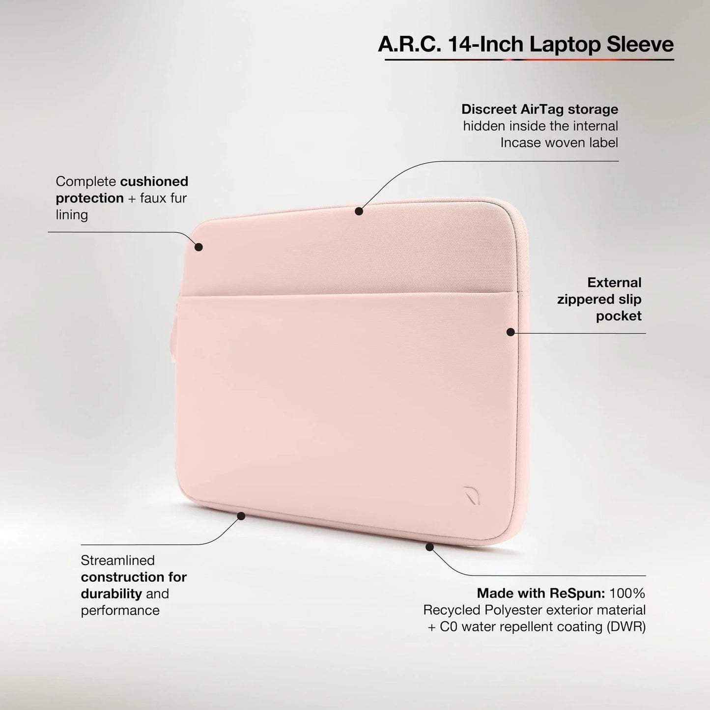 Incase A.R.C. Sleeve with ReSpun 100% Recycled Polyester