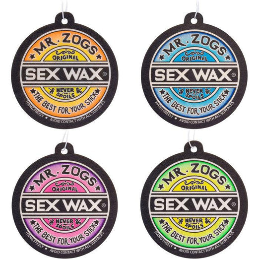 Mr. Zogs Sexwax air freshener in assorted colors and scents.