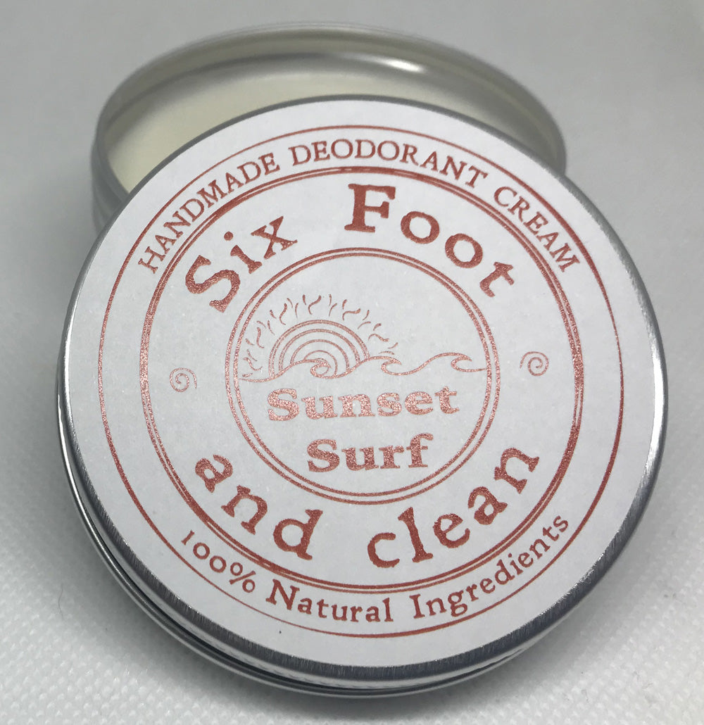Six Foot & Clean Sunset Surf Natural Deodorant Cream