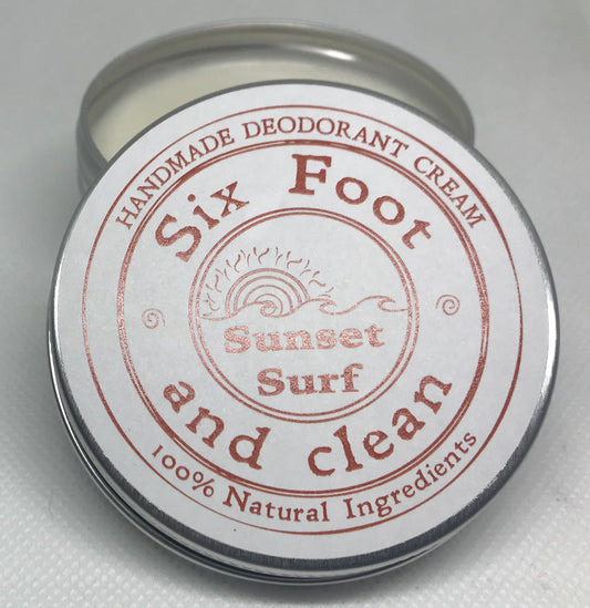 Six Foot & Clean Sunset Surf Natural Deodorant Cream
