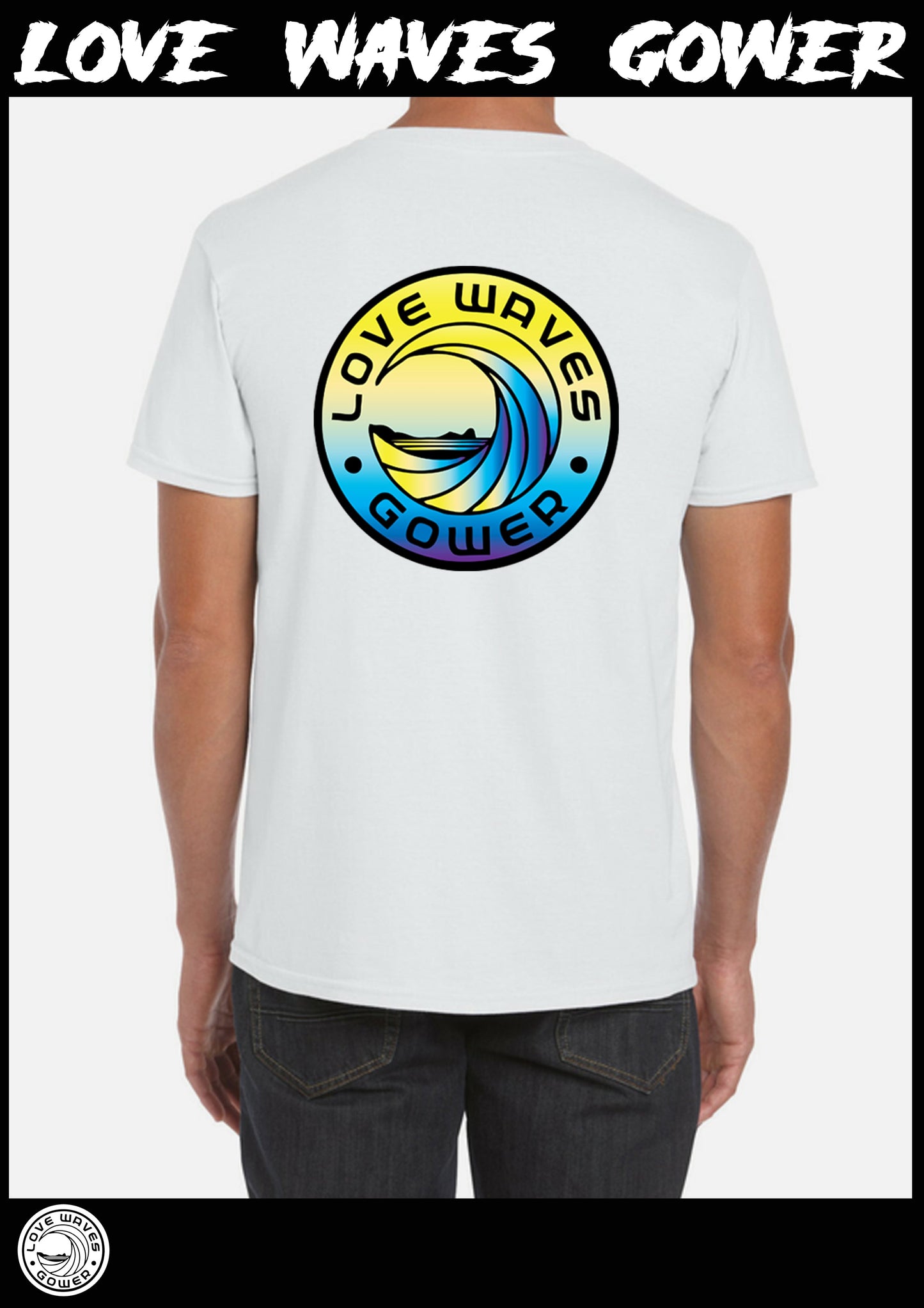 Love waves Fluro print tee shirt