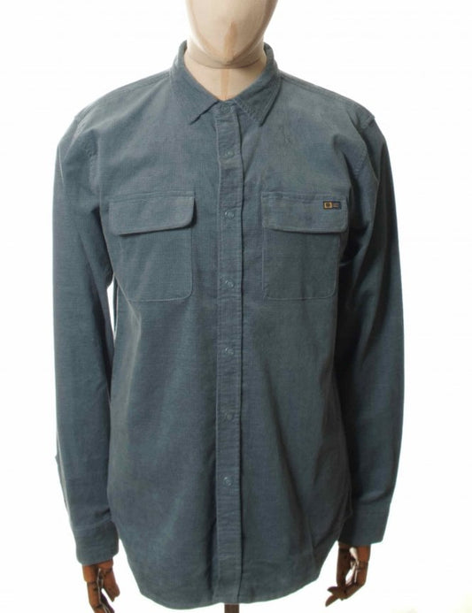 Salty Crew Woodsman L/S corduroy shirt - blue